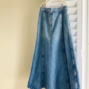 Zara Denim Maxi Skirt